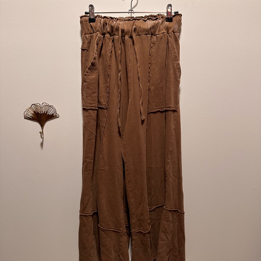 Easel Brown Wide Leg Pants